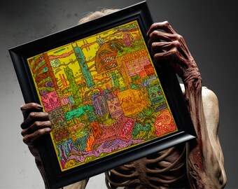 Axilla Excresence Art Print - creepy, abstract landscape wall poster