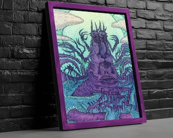 Pyromelian Zoox- Surreal Abstract Wall Decor, Poster, Abstract Art Print, Dark Art, Creepy & Cool, Artwork, Weird Art, Unique Poster Art
