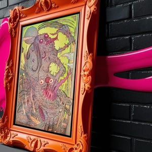 Tacenda Entwined - Surreale Abstrakte Wanddekoration, Poster, Abstrakter Kunstdruck, Dunkle Kunst, Gruselig & Cool, Kunstwerk, Schräge Kunst, Einzigartige Plakatkunst