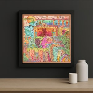 Torofilistine kunstprint - surrealistische muurkunst, abstracte donkere kunst, rare unieke posters, alternatief esthetiek, griezelig en cool