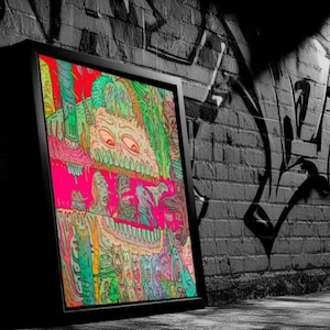 The Gravuary Art Print von rückseitig beschrifteter Druckerei