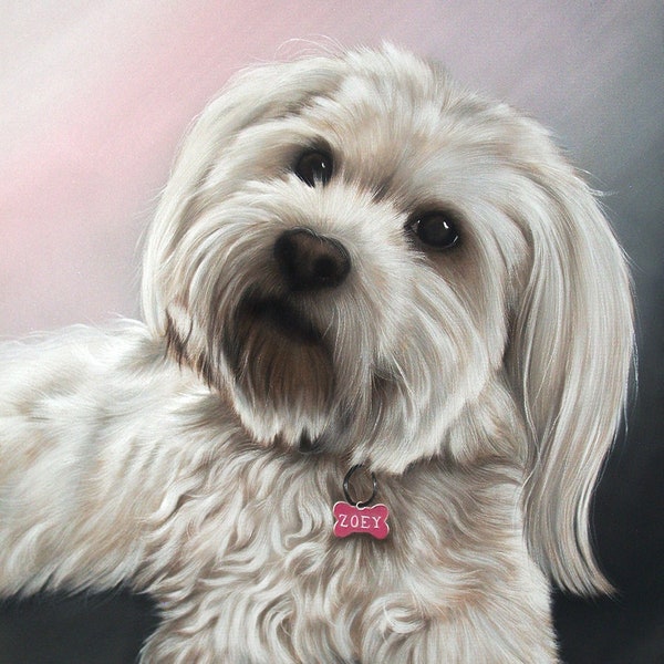 Hand painted CUSTOM Pastel Dog Drawing, Dog lover, Pet Painting, Realistic Hand drawn From your photo, Memorial Art, Personalized gift