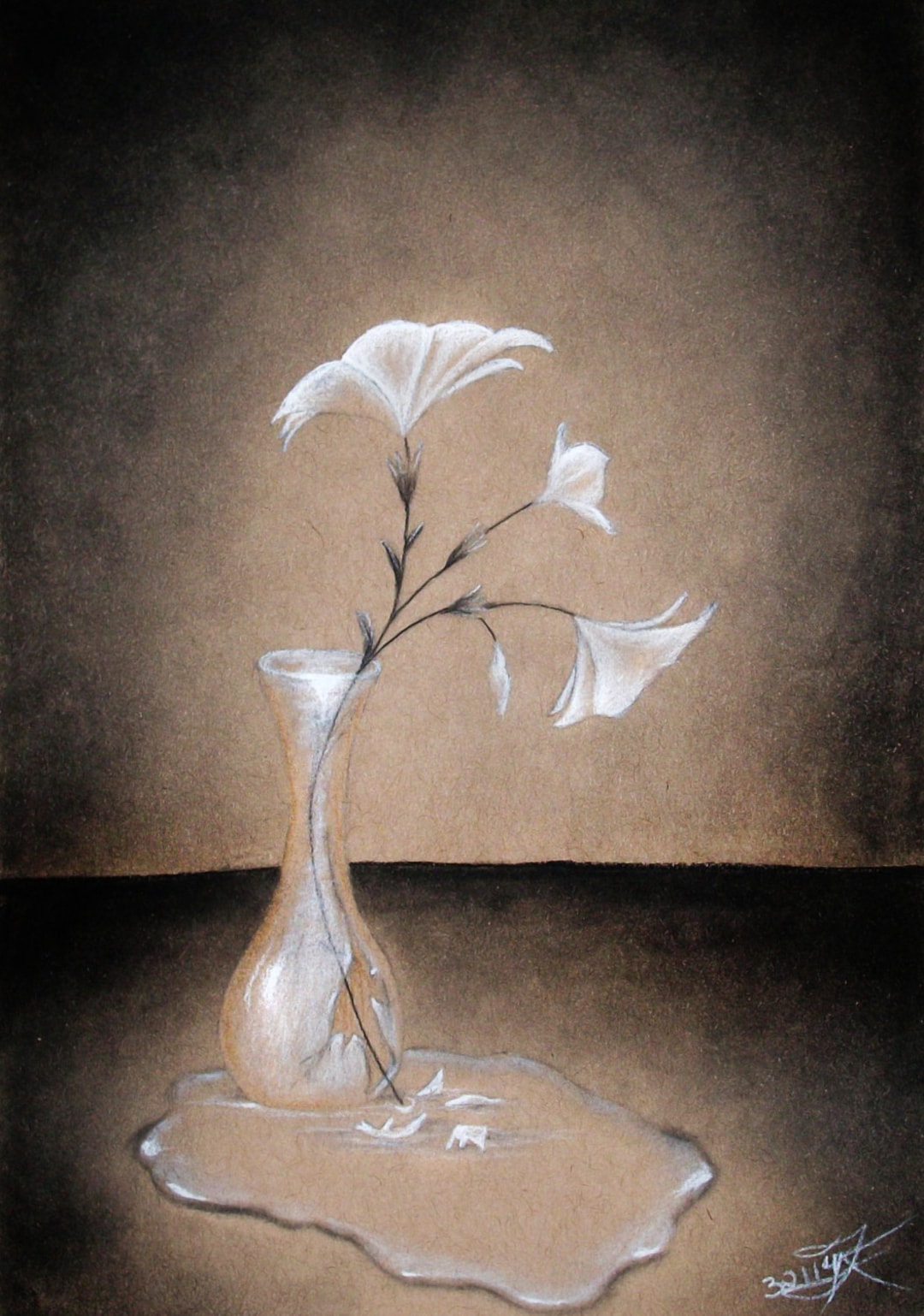 Pencil sketch rose in vase stock illustration Illustration of painting   18863346