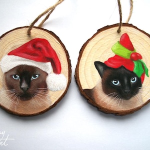 Hand painted Pet Portrait Ornament or Magnet - Wooden - Custom Wood Slice - Pastel - Hand drawn - Cat Portrait - Dog portrait - Guinea pig image 15