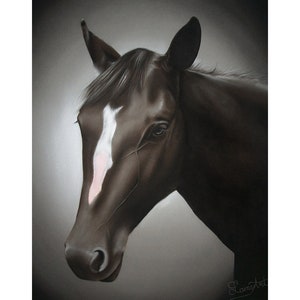 Handpainted Pastel Horse Drawing, Horse lover, Pet Painting, From your photo, Realistic Hand drawn, Original Memorial Art, Personalized gift