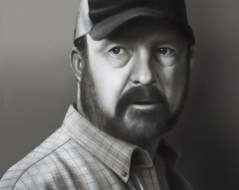 Bobby Singer - Print - Jim Beaver, Supernatural, Realistic charcoal drawing, SPN celebrity portrait - Bob Singer