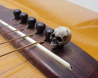 Schädel Gitarre Nylon Brücke Pins x 6