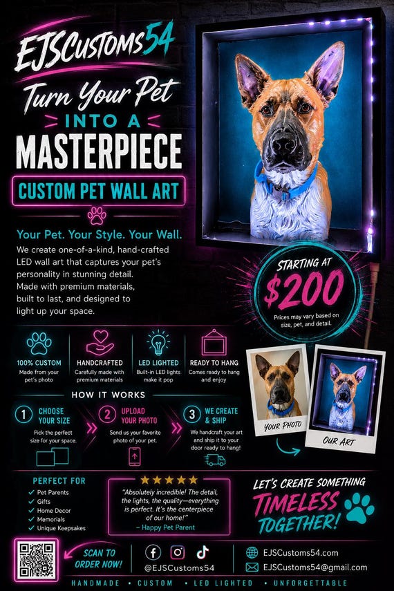 Glow Pet Wall Art