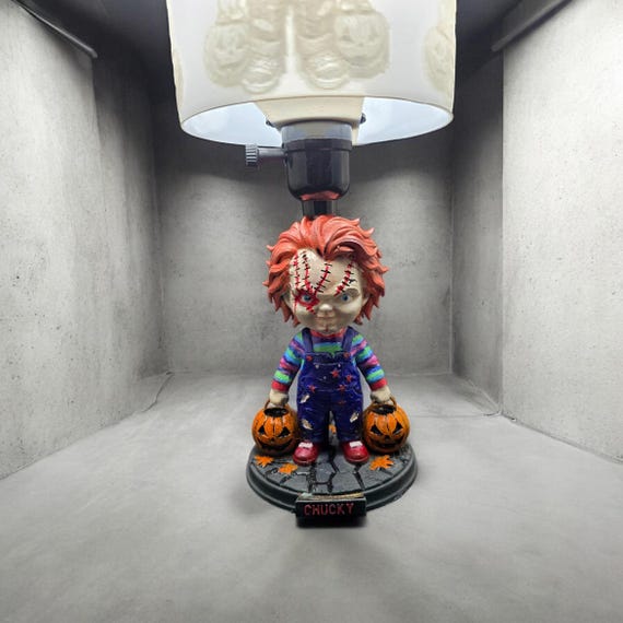 Custom hand painted chucky lamp