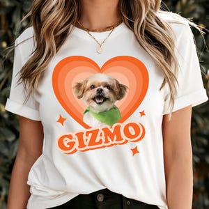 Custom Pet Photo T-Shirt, Personalized Pet Photo and Name Shirt, Dog Face Shirt, Memorial Gift, Shirts for Humans, Gift For Dog Mom Dad