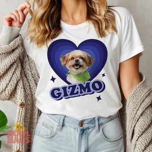 Custom Pet Unisex T-Shirt, Personalized Pet Photo and Name Shirt, Dog Face Shirt, Memorial Gift, Shirts for Humans, Gift For Dog Mom Dad