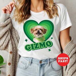 Custom Pet Photo T-Shirt, Personalized Pet Photo and Name Shirt, Dog Face Shirt, Memorial Gift, Shirts for Humans, Gift For Dog Mom Dad