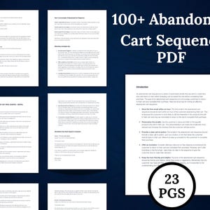 100+ Abandoned Cart E-Mail-Muster-PDF - Digitaler Download für Online-Shops - E-Mail-Vorlagen zur Umsatzrückholung - Ecom Marketing Kit