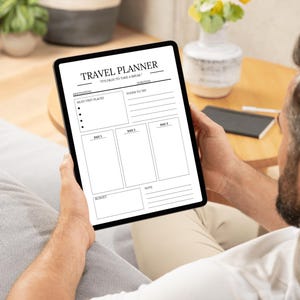 Editable Printable Travel Planner, Instant Download, Customizable Trip Planner