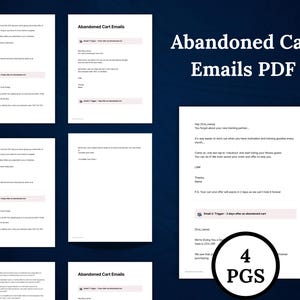 E-mailsjablonen verlaten winkelwagen (pdf) – Digitale download voor online winkels – Herstel van verkopen met vervolg-e-mails – Ecom-gids voor e-mailstrategie