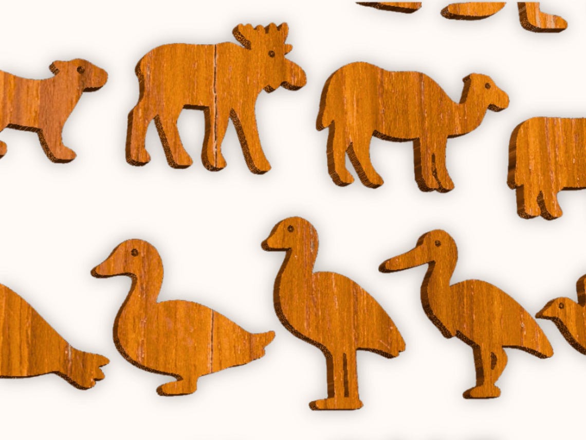 Animal Figurine Templates – 53 SVG DXF CNC Router- Laser Cut Files ...