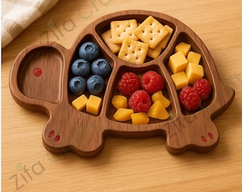 Turtle Snack Tray and Bowl CNC Template | Kids Wooden Plate (Digital Download)