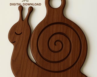Snail Cutting Board Template – CNC Router and Laser Cut File (Digital Download)