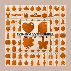 120 Cutting board templates, CNC Router files SVG DXF , Digital Download