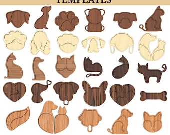 Pet Snack Plate & Bowl Templates: CNC Router, Laser Cut wooden tray Files (Digital Download)
