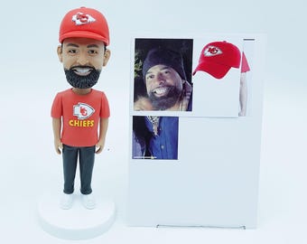 Custom 3D Men's Bobblehead: Personalized Photo Statue