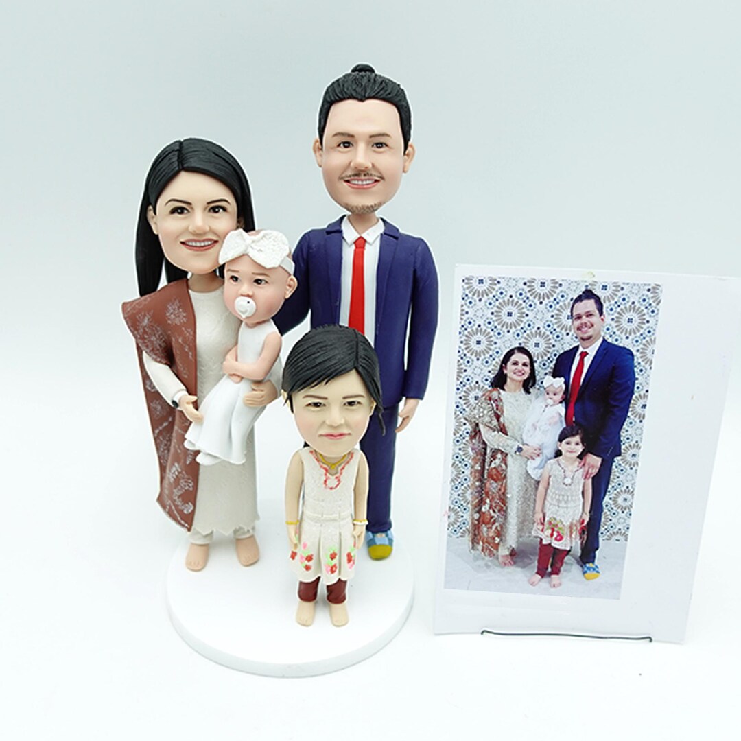 Custom Family Bobblehead Christmas - Holiday Gift Set main image 1