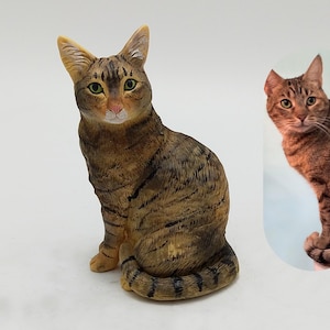 Topper per torta nuziale a forma di gatto personalizzato, statua di gatto personalizzata, topper per torta, regalo commemorativo per animali domestici, regalo di compleanno e anniversario per animali domestici