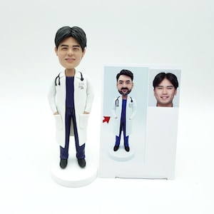 Custom Doctor Bobbleheads, Custom Doctor Bobbleheads with Stethoscope, Doctor Statues, Birthday Gifts for Surgeons, Christmas Gifts