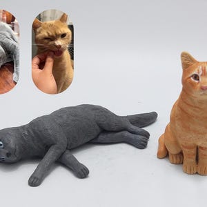 Statua di gatto in ceramica personalizzata, decorazione per torta nuziale. Torta nuziale, compleanno e anniversario di animali domestici, topper per torta nuziale, topper per cane.