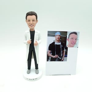 Personalized Custom Bobbleheads for Doctor Office Staff Gifts, Custom Attending Physician Statue Gifts, Custom Doctor Christmas Gifts