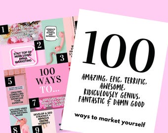 100 maneras de promocionarte como agente inmobiliario / Ideas de marketing inmobiliario / Guía de marketing para agentes inmobiliarios / Descarga digital en PDF