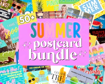 Paquete de postales de verano / Plantillas de marketing editables para agentes inmobiliarios (descarga digital)