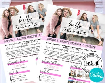 Real Estate Agent Team Introduction Flyer | Canva Template (Digital Download)