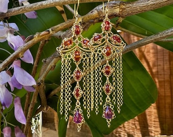 Sapphire Chandelier Earrings