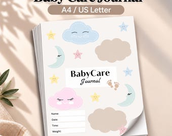 Printable Baby Care Planner, Daily Tracker, A4 US Letter