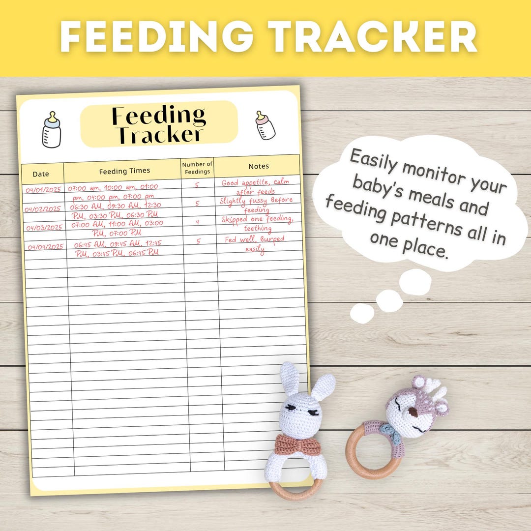 Baby Feeding Tracker Printable: Daily Routine Planner (PDF) - Etsy
