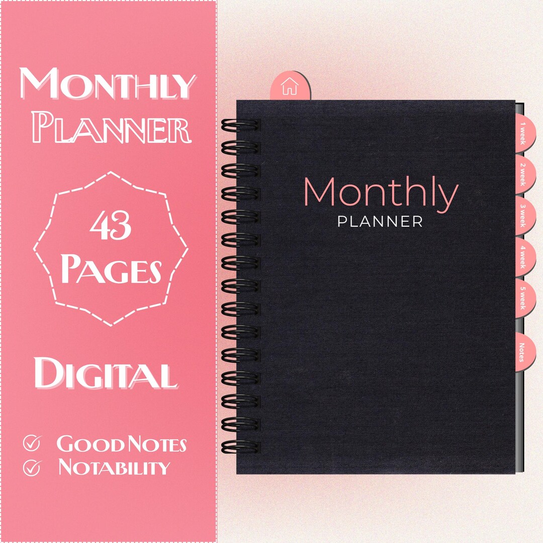 Noteability Notebook Digital Notebook for Goodnotes, Notability, iPad Planner PDF - Etsy