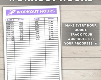 Workout-Tracker: Fitness Journal, Übungstagebuch (PDF Planer)