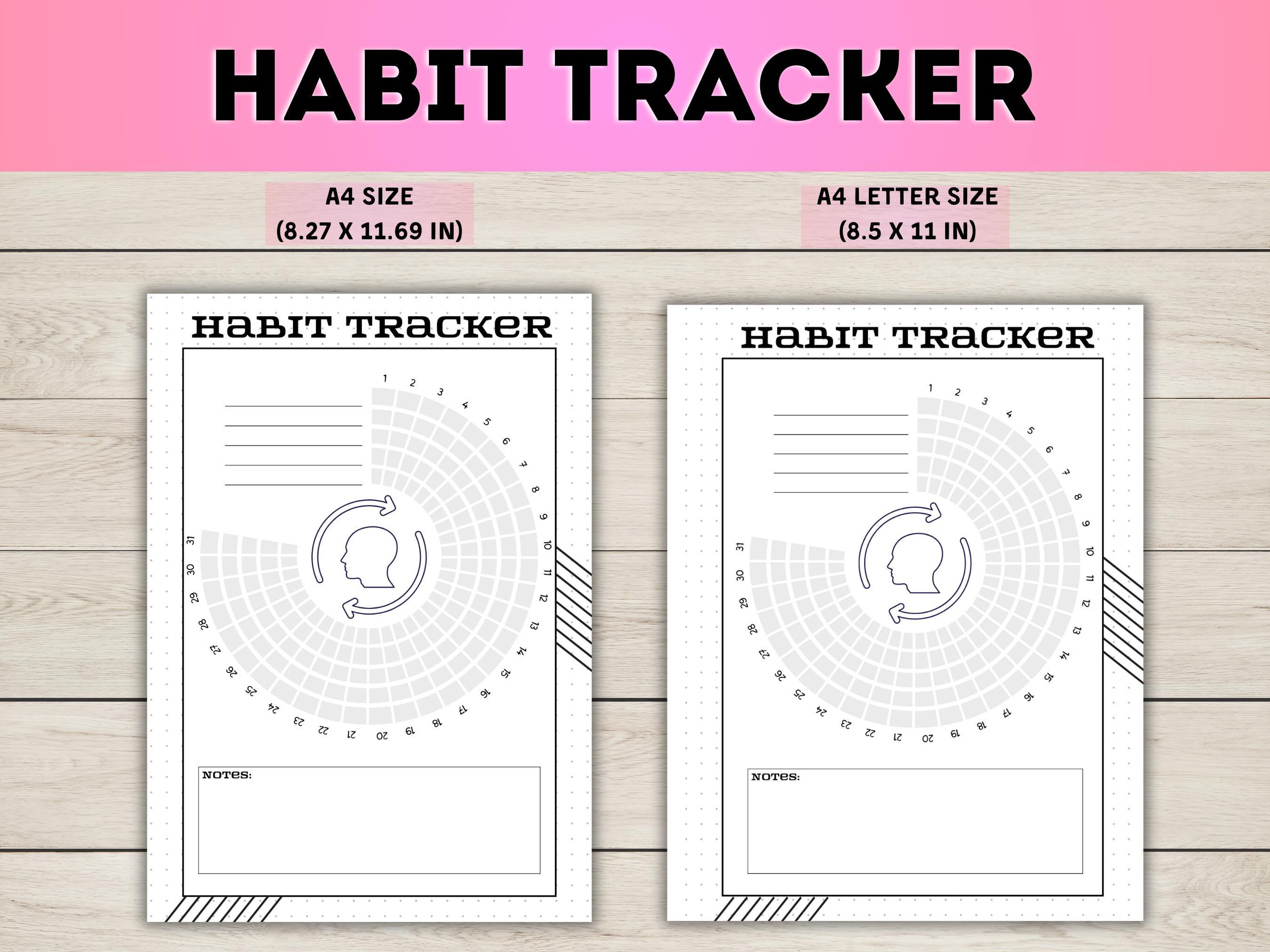 Printable Habit Tracker: Minimalist Journal Page (digital Product) - Etsy