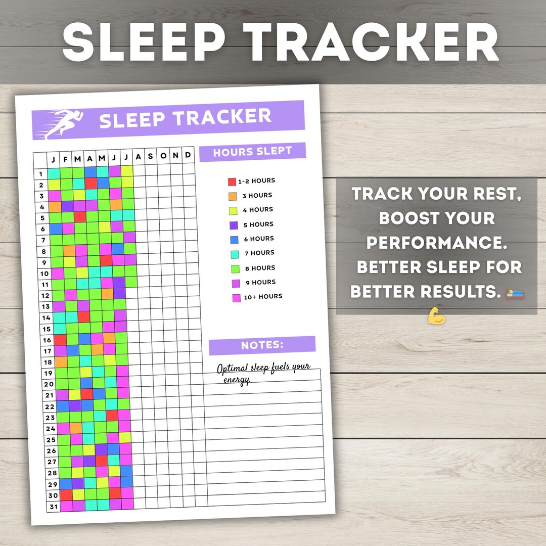 Printable Sleep Tracker: Digital Sleep Log, Wellness Planner (PDF) - Etsy