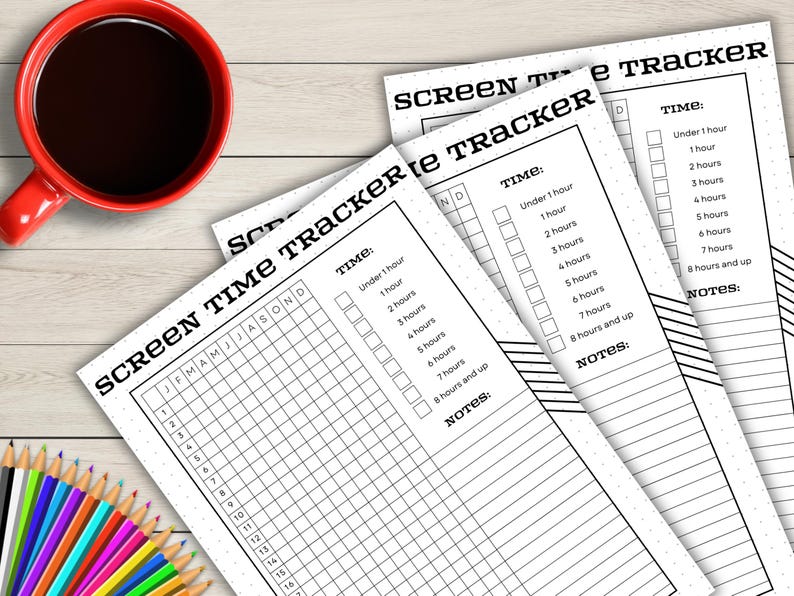 Screen Time Tracker: Printable Digital Detox Journal (PDF) - Etsy Australia