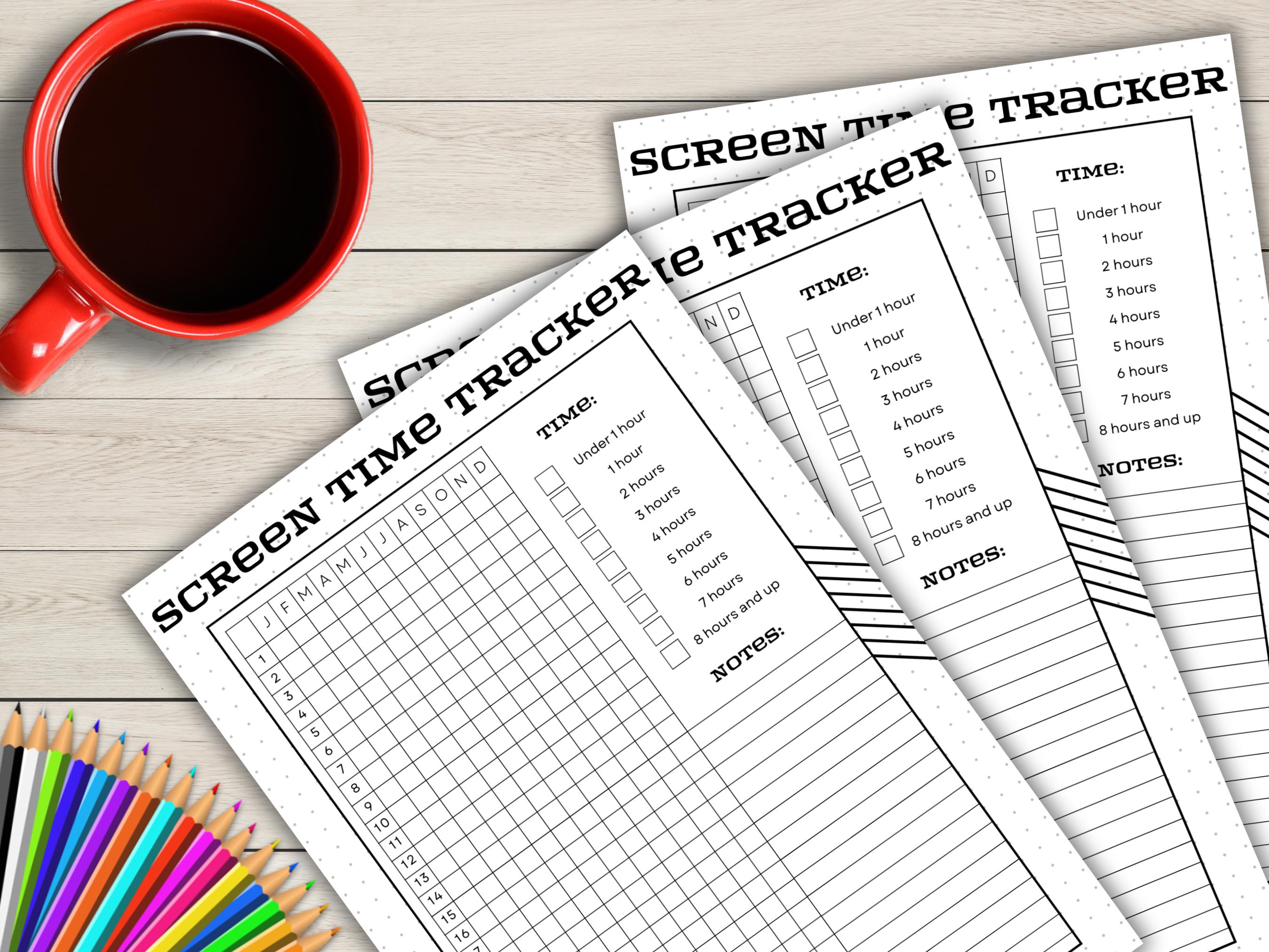 Screen Time Tracker: Printable Digital Detox Journal (PDF) - Etsy