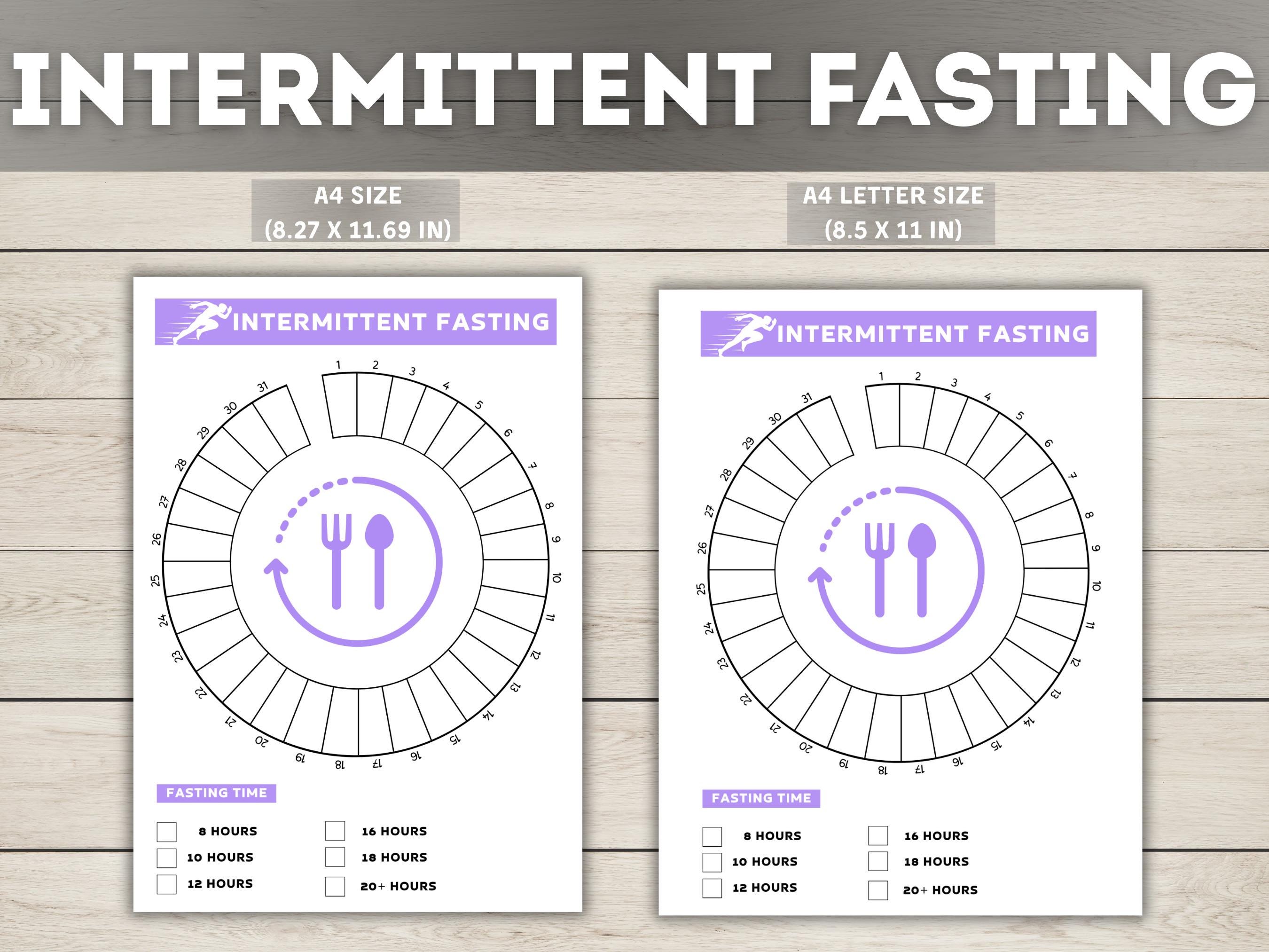 Intermittent Fasting Tracker Printable: Weight Loss Planner (PDF ...