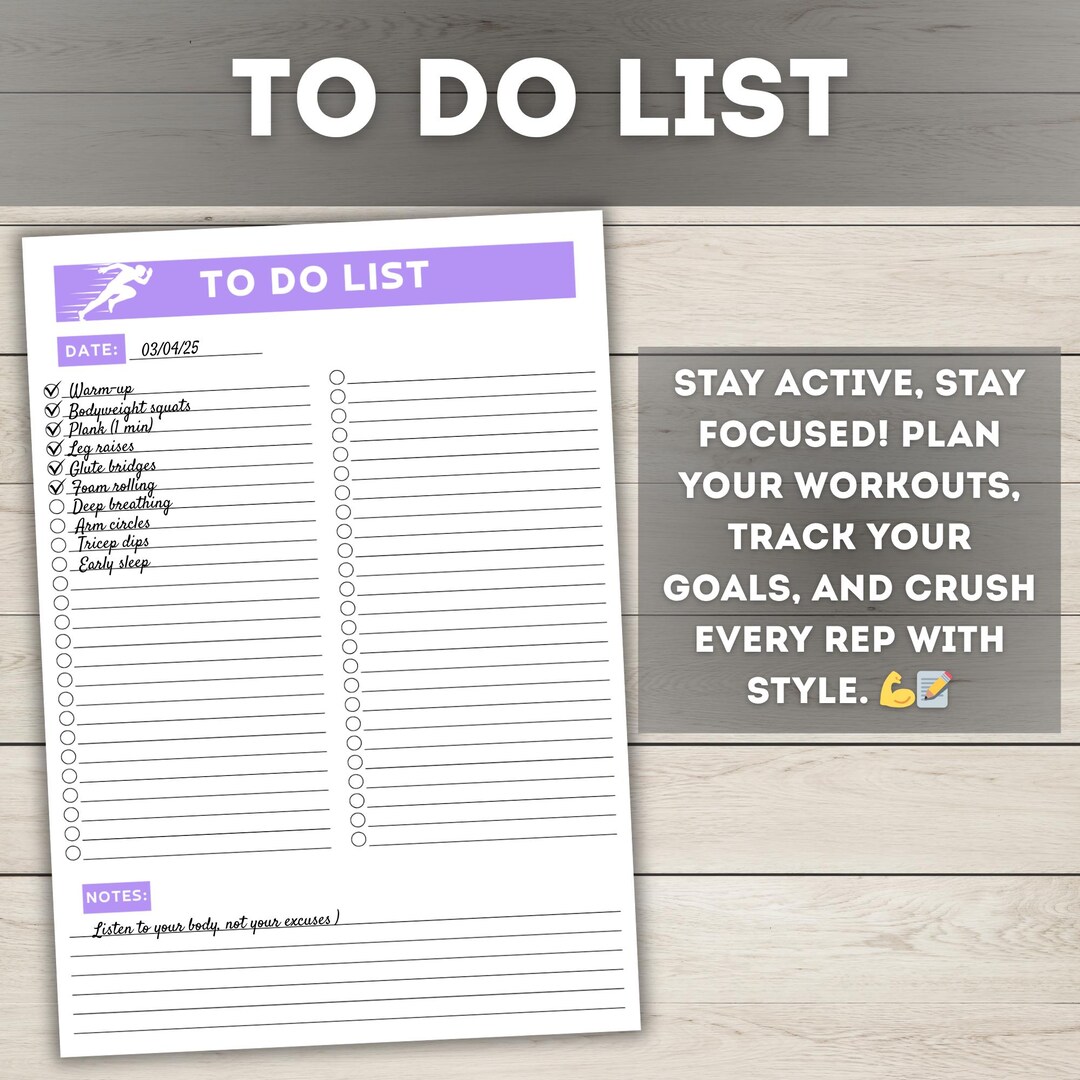 Printable to Do List Tracker, Productivity Planner (PDF Files) - Etsy