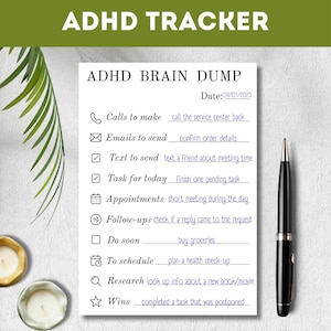 ADHD Daily Planner For Adults, Minimalist Daily Organizer, To Do List, Mood tracker