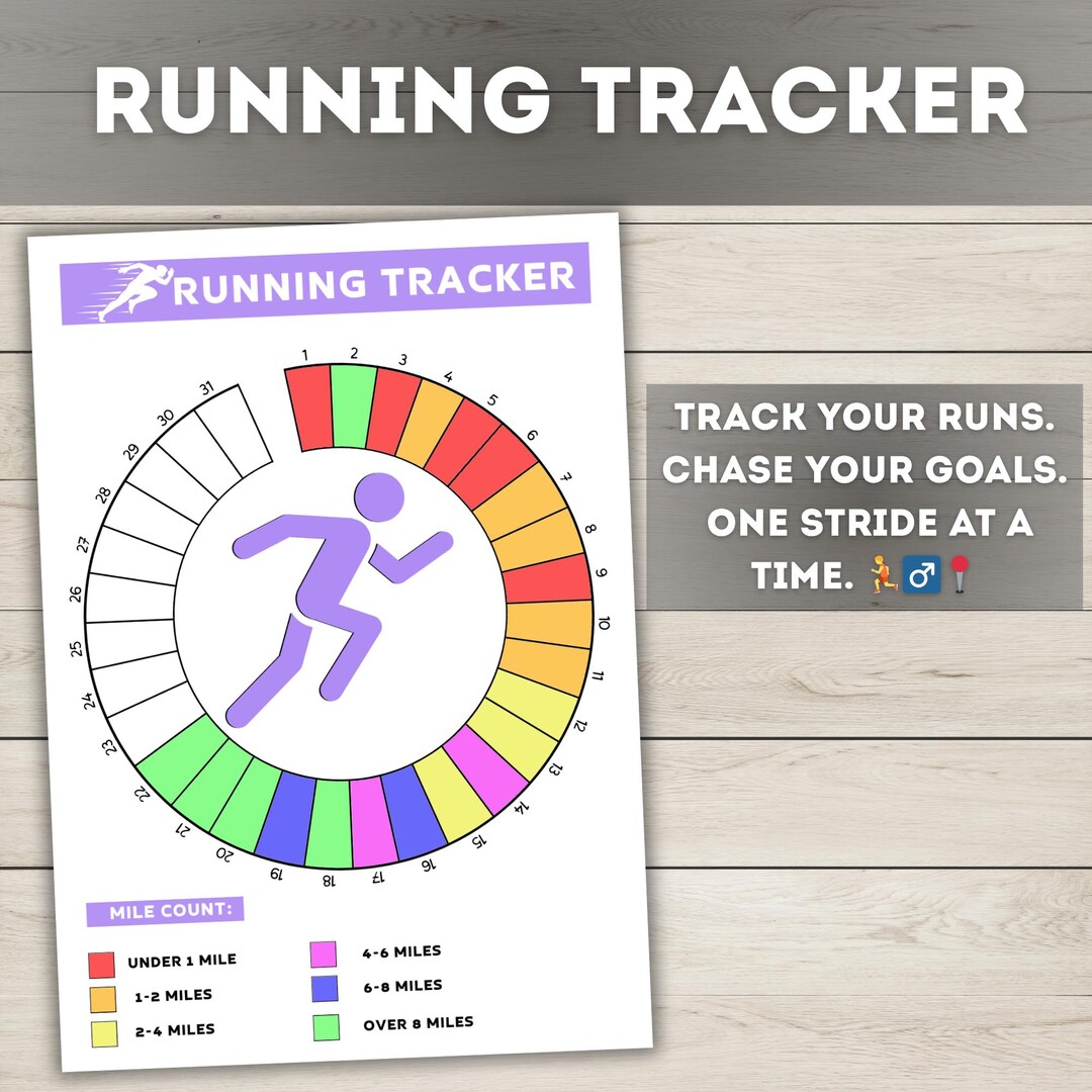 Printable Running Tracker: Fitness & Marathon Training Log (PDF) - Etsy ...