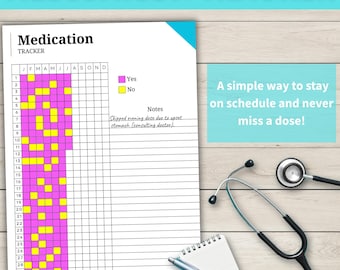 Printable Medication Tracker: Daily Medicine Log (PDF)