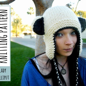 PATTERN Knit Bear Earflap Hat image 1