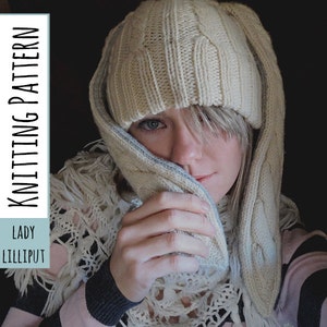 WZÓR NA DRUT - Czapka z dzianiny Little Bunny Fu Fu Knit Animal
