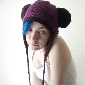 PATTERN Knit Bear Earflap Hat image 3